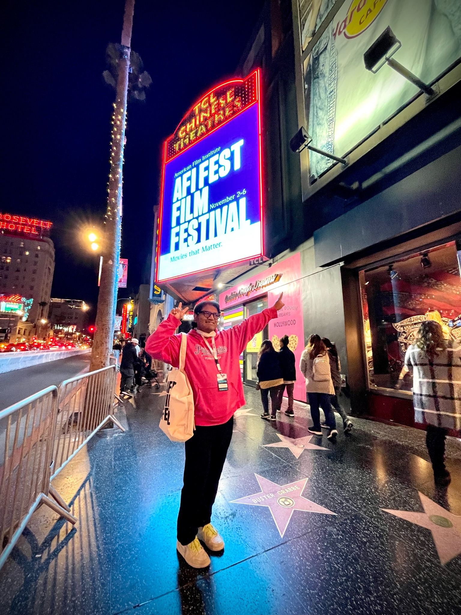 AFI Film Fest street sign
